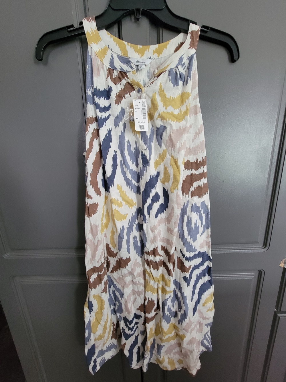 Reitmans Multicolor  Summer Dress- Yellow, Blue, Brown, xs.